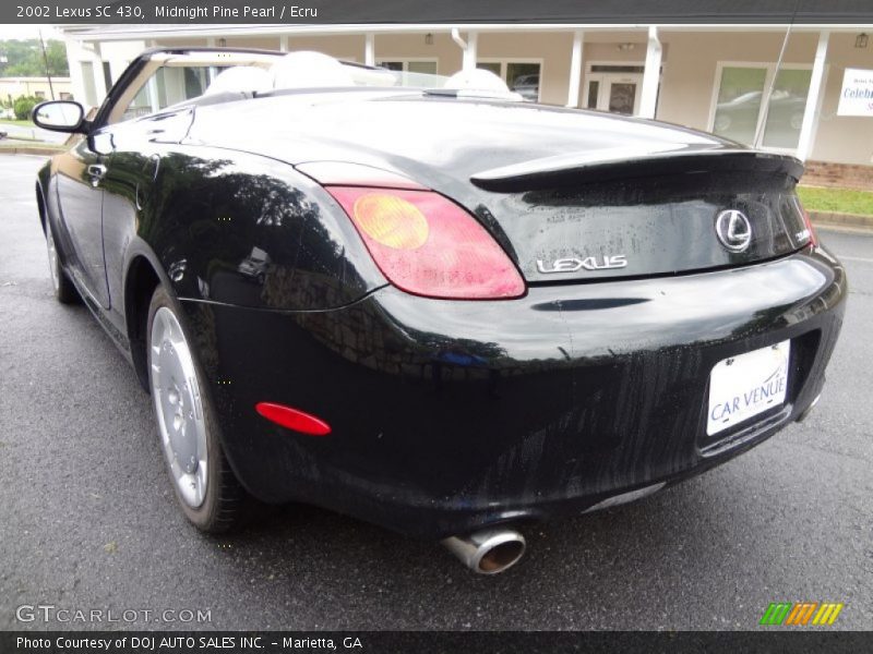 Midnight Pine Pearl / Ecru 2002 Lexus SC 430