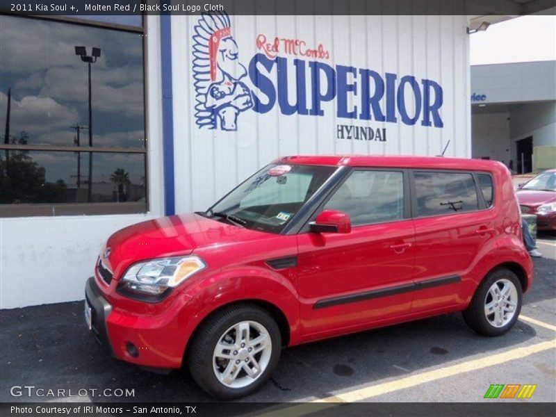 Molten Red / Black Soul Logo Cloth 2011 Kia Soul +