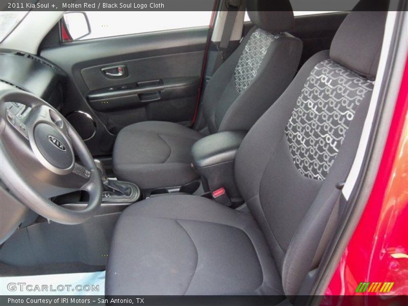 Molten Red / Black Soul Logo Cloth 2011 Kia Soul +