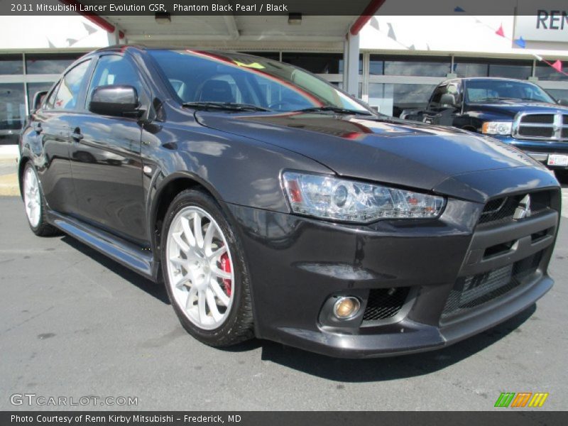 Phantom Black Pearl / Black 2011 Mitsubishi Lancer Evolution GSR