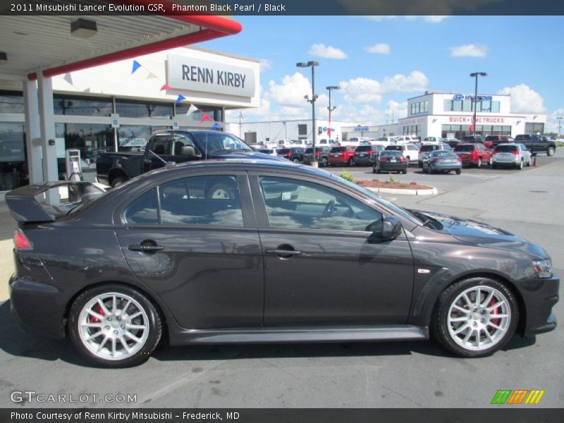Phantom Black Pearl / Black 2011 Mitsubishi Lancer Evolution GSR