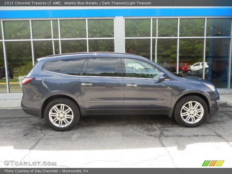 Atlantis Blue Metallic / Dark Titanium/Light Titanium 2013 Chevrolet Traverse LT AWD