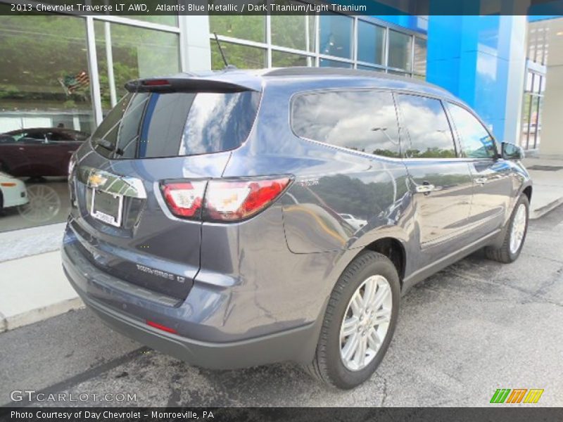 Atlantis Blue Metallic / Dark Titanium/Light Titanium 2013 Chevrolet Traverse LT AWD