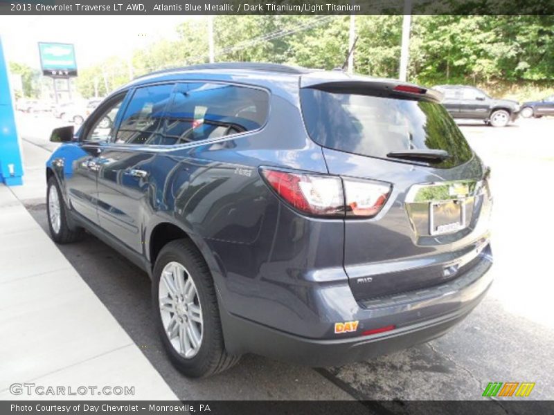 Atlantis Blue Metallic / Dark Titanium/Light Titanium 2013 Chevrolet Traverse LT AWD
