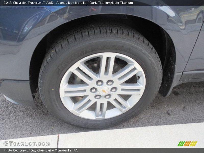 Atlantis Blue Metallic / Dark Titanium/Light Titanium 2013 Chevrolet Traverse LT AWD