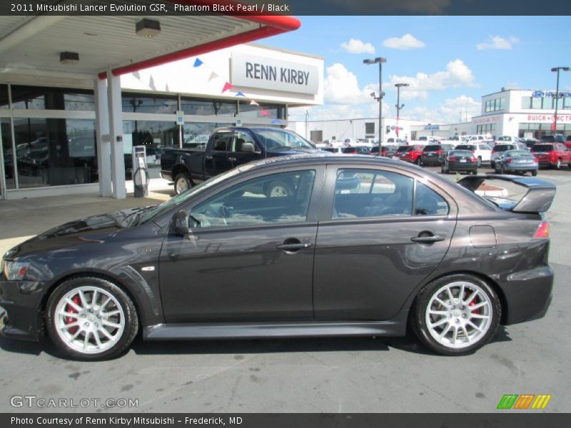 Phantom Black Pearl / Black 2011 Mitsubishi Lancer Evolution GSR