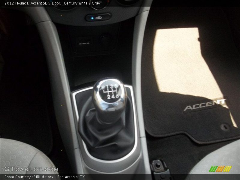 Century White / Gray 2012 Hyundai Accent SE 5 Door