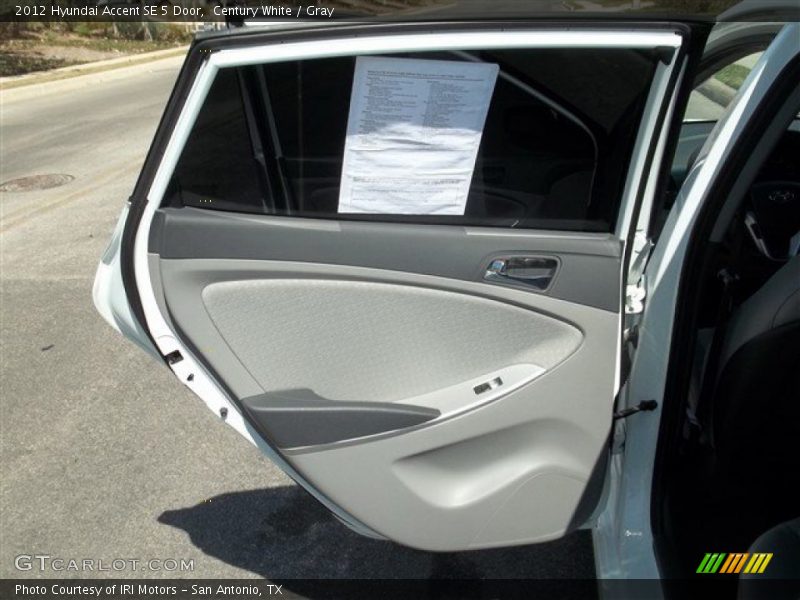 Century White / Gray 2012 Hyundai Accent SE 5 Door