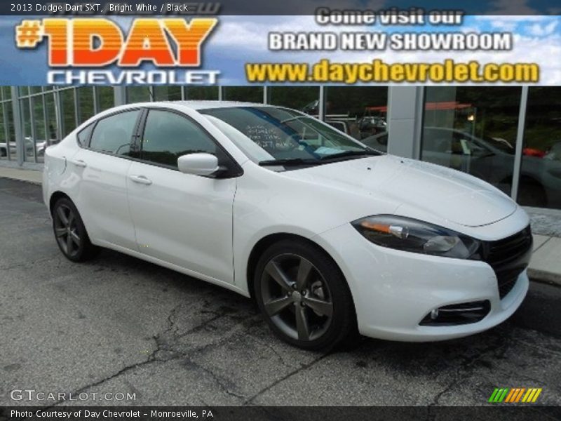 Bright White / Black 2013 Dodge Dart SXT