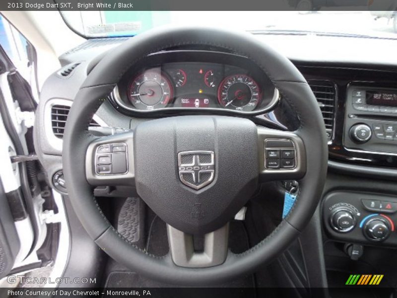 Bright White / Black 2013 Dodge Dart SXT