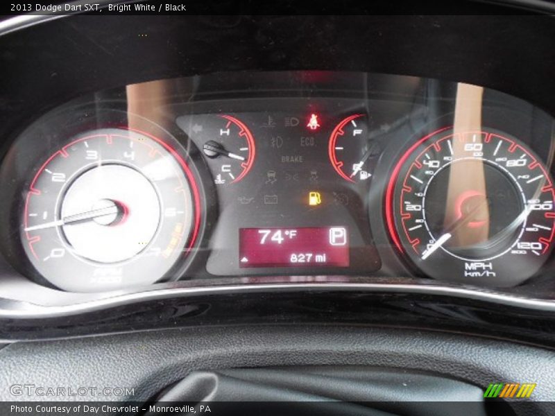 Bright White / Black 2013 Dodge Dart SXT