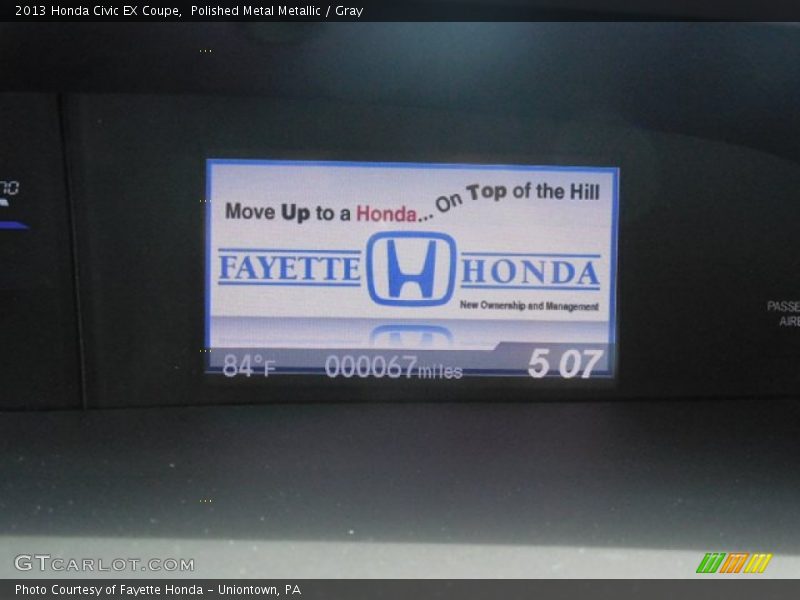 Polished Metal Metallic / Gray 2013 Honda Civic EX Coupe