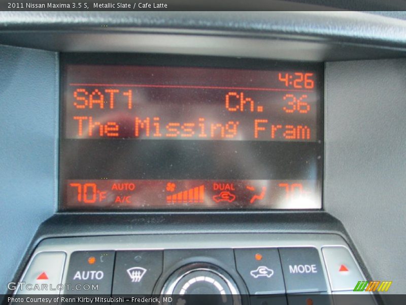 Metallic Slate / Cafe Latte 2011 Nissan Maxima 3.5 S