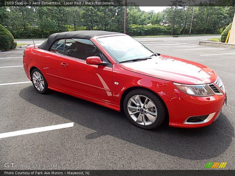 Laser Red / Black/Parchment 2009 Saab 9-3 Aero Convertible