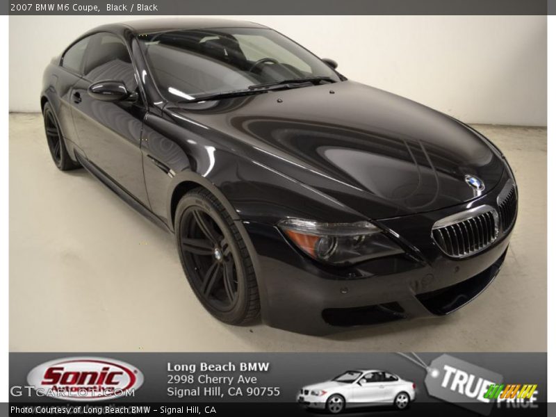 Black / Black 2007 BMW M6 Coupe