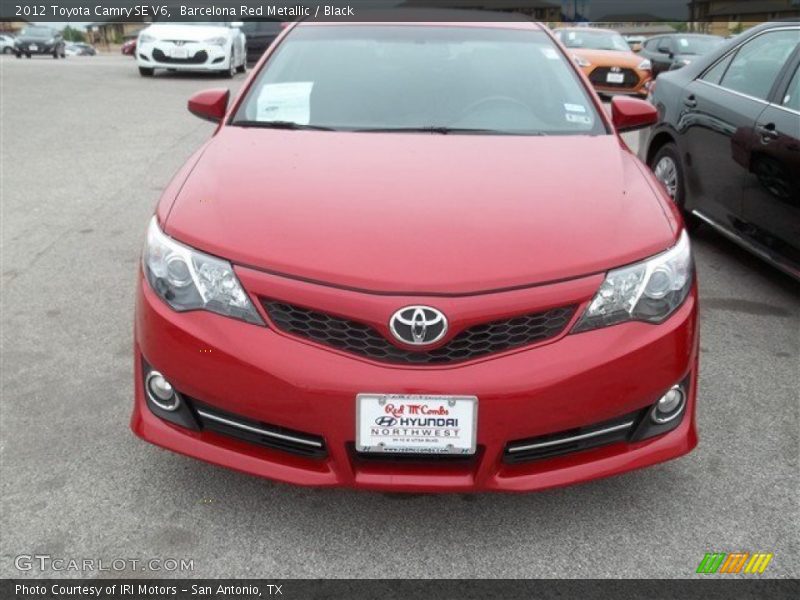 Barcelona Red Metallic / Black 2012 Toyota Camry SE V6