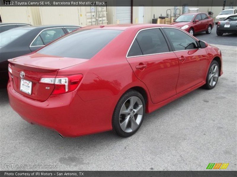 Barcelona Red Metallic / Black 2012 Toyota Camry SE V6