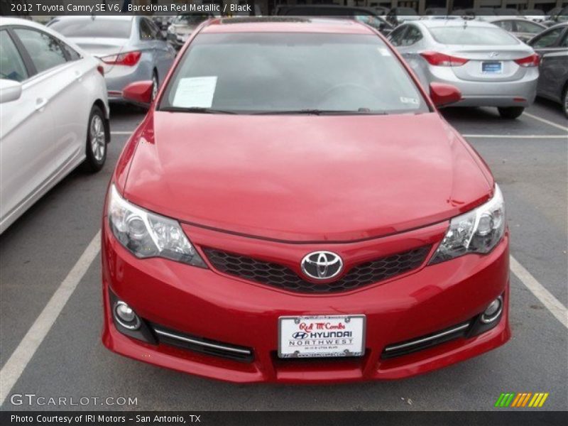 Barcelona Red Metallic / Black 2012 Toyota Camry SE V6