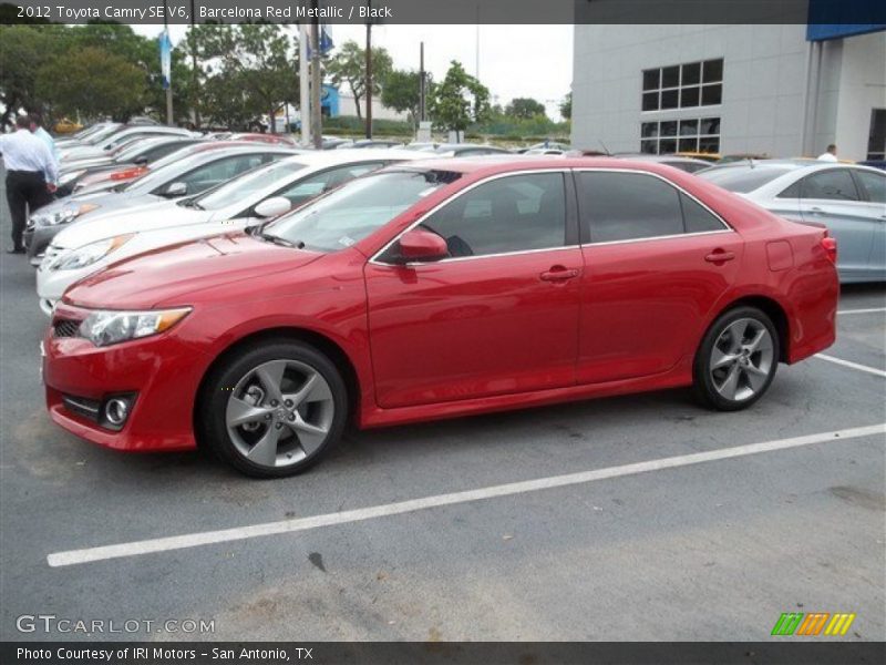 Barcelona Red Metallic / Black 2012 Toyota Camry SE V6