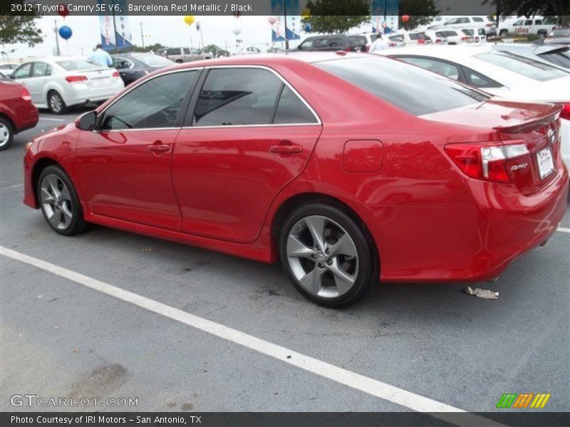 Barcelona Red Metallic / Black 2012 Toyota Camry SE V6