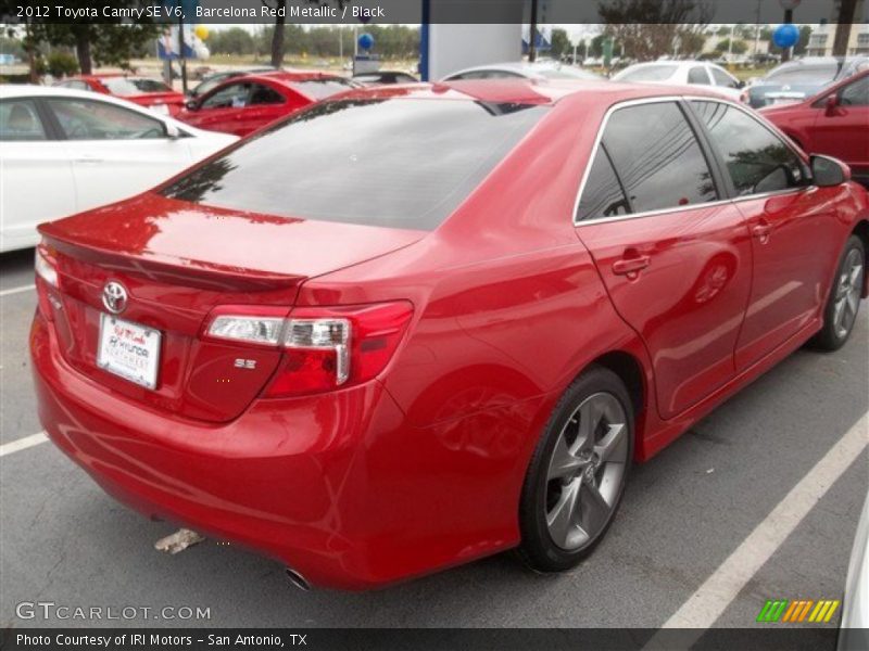 Barcelona Red Metallic / Black 2012 Toyota Camry SE V6