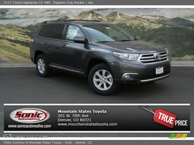 Magnetic Gray Metallic / Ash 2013 Toyota Highlander V6 4WD