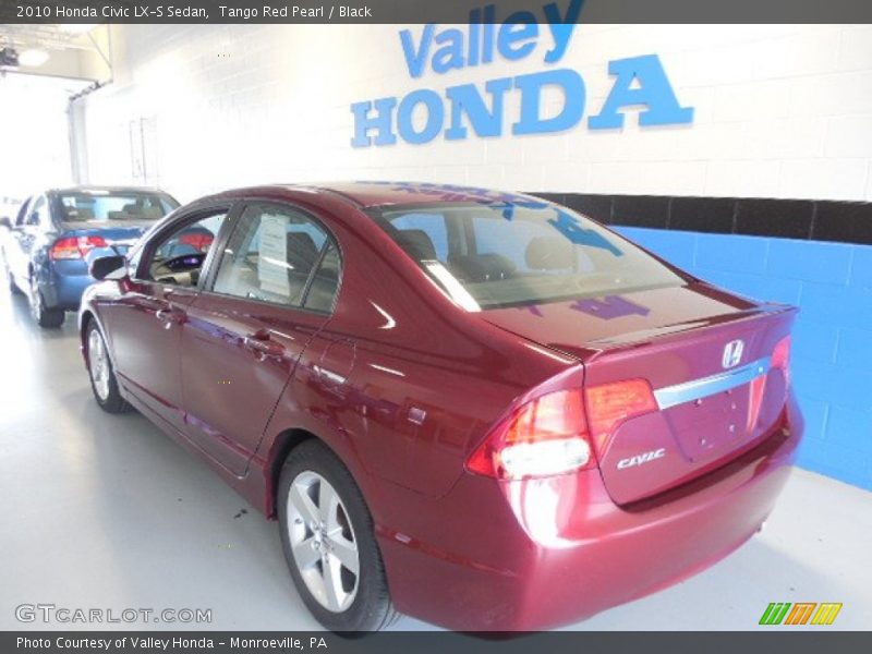 Tango Red Pearl / Black 2010 Honda Civic LX-S Sedan