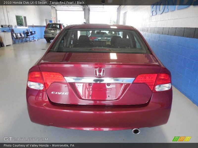 Tango Red Pearl / Black 2010 Honda Civic LX-S Sedan