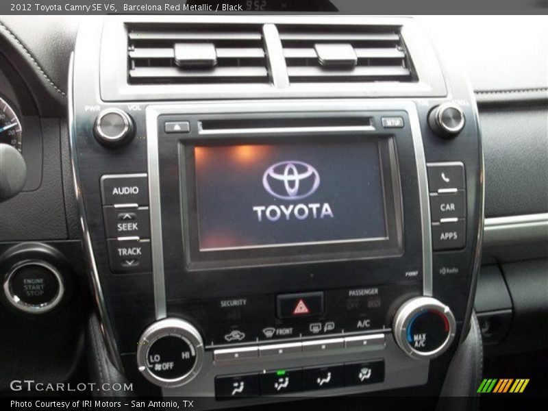 Barcelona Red Metallic / Black 2012 Toyota Camry SE V6