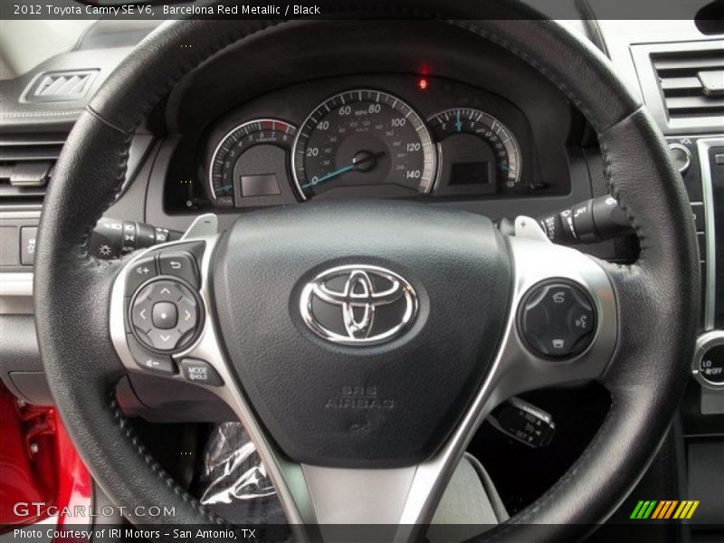 Barcelona Red Metallic / Black 2012 Toyota Camry SE V6