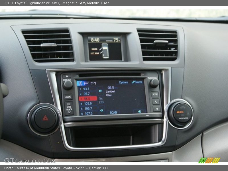 Magnetic Gray Metallic / Ash 2013 Toyota Highlander V6 4WD