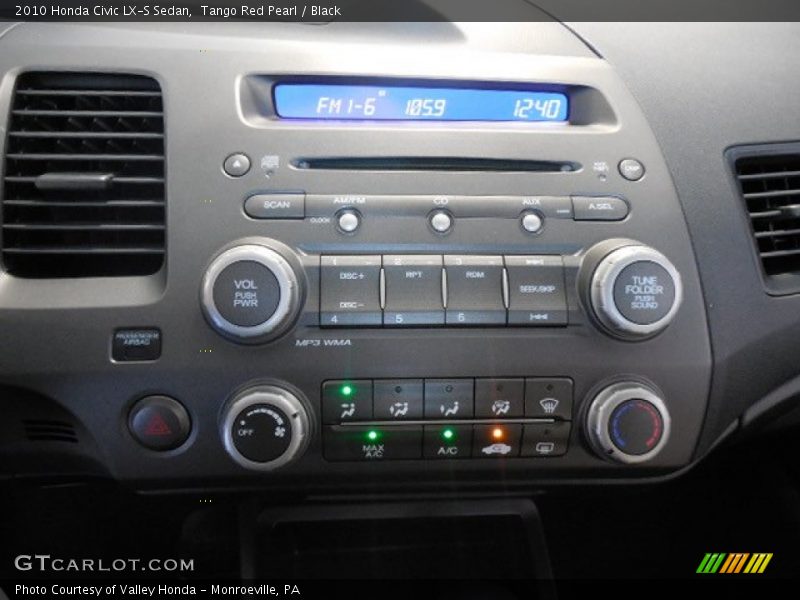 Tango Red Pearl / Black 2010 Honda Civic LX-S Sedan