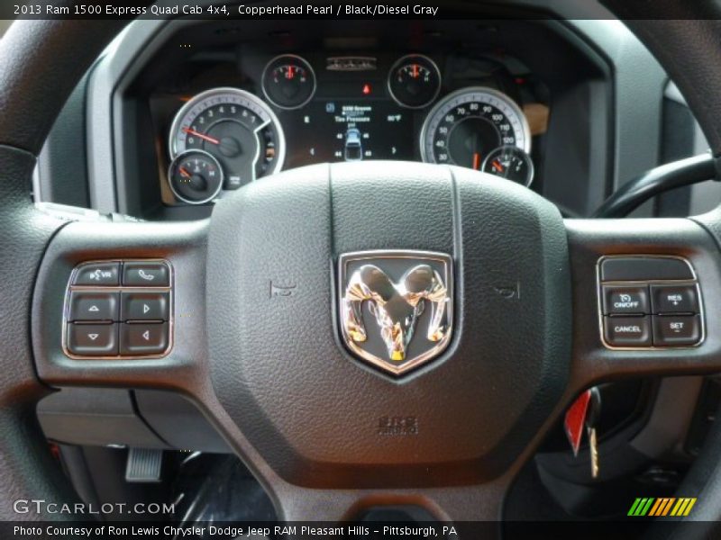 Copperhead Pearl / Black/Diesel Gray 2013 Ram 1500 Express Quad Cab 4x4