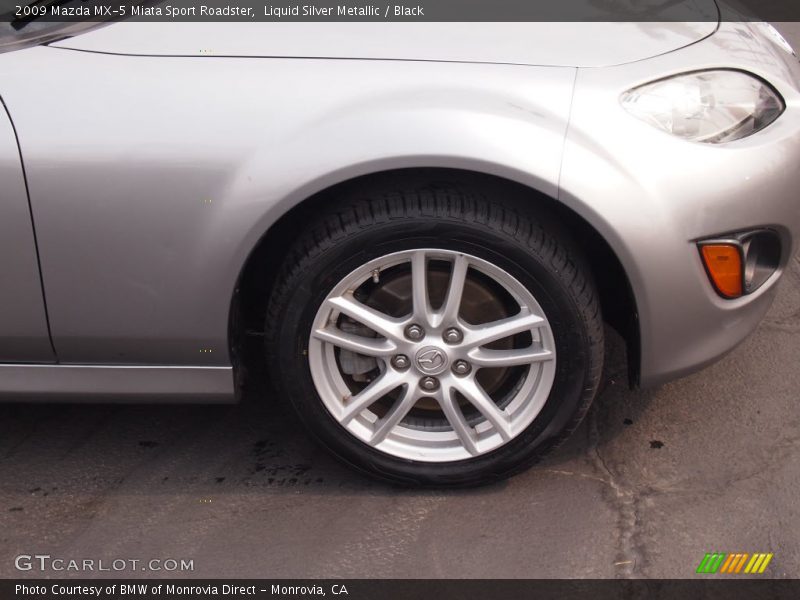 Liquid Silver Metallic / Black 2009 Mazda MX-5 Miata Sport Roadster