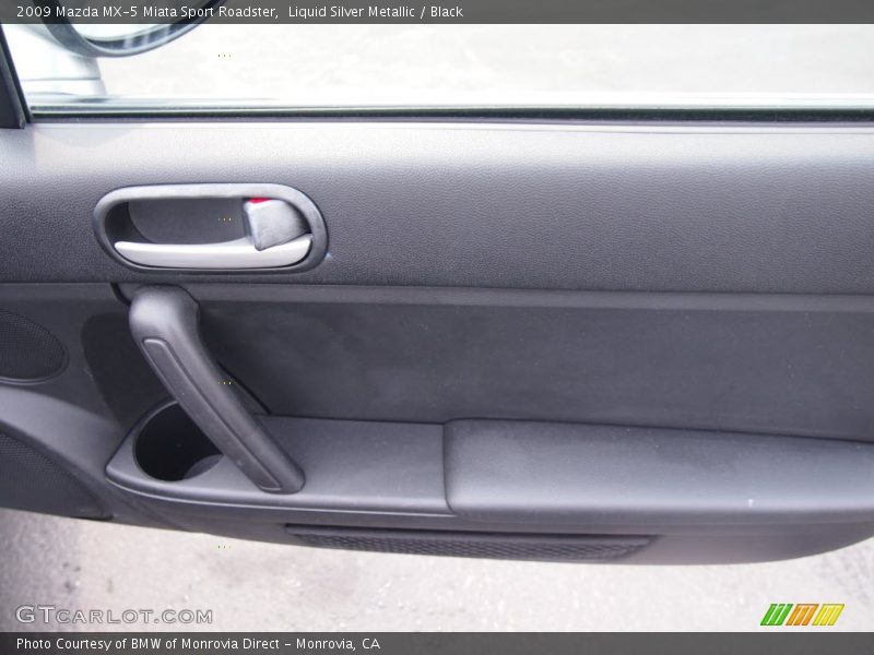 Liquid Silver Metallic / Black 2009 Mazda MX-5 Miata Sport Roadster