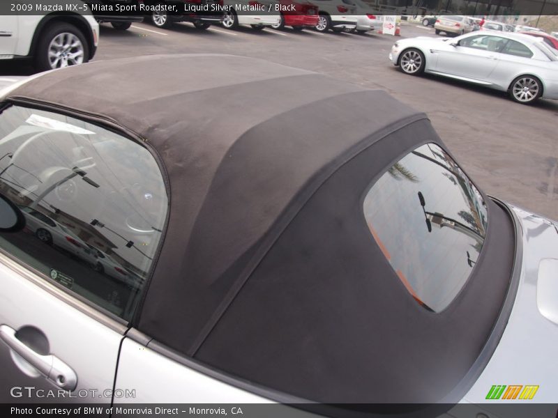 Liquid Silver Metallic / Black 2009 Mazda MX-5 Miata Sport Roadster