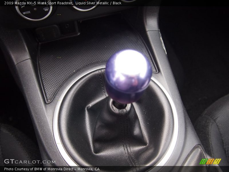 Liquid Silver Metallic / Black 2009 Mazda MX-5 Miata Sport Roadster