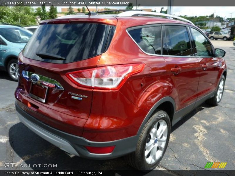 Sunset / Charcoal Black 2014 Ford Escape Titanium 1.6L EcoBoost 4WD