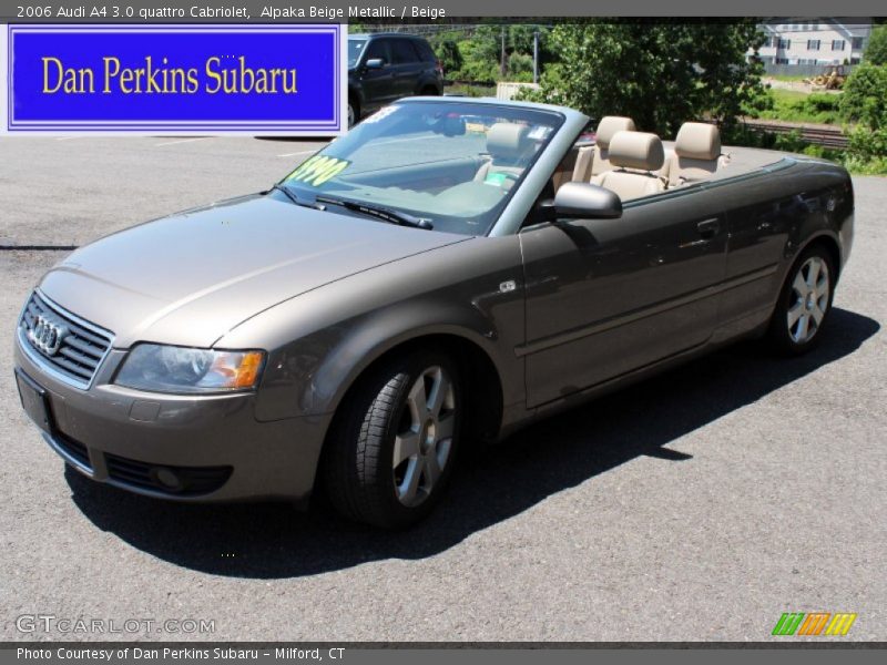 Alpaka Beige Metallic / Beige 2006 Audi A4 3.0 quattro Cabriolet