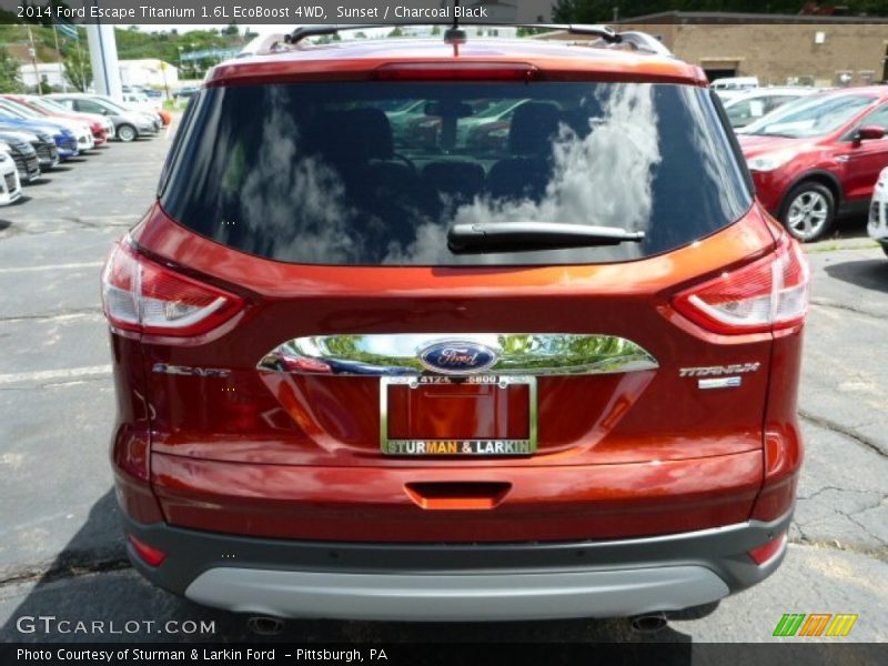 Sunset / Charcoal Black 2014 Ford Escape Titanium 1.6L EcoBoost 4WD
