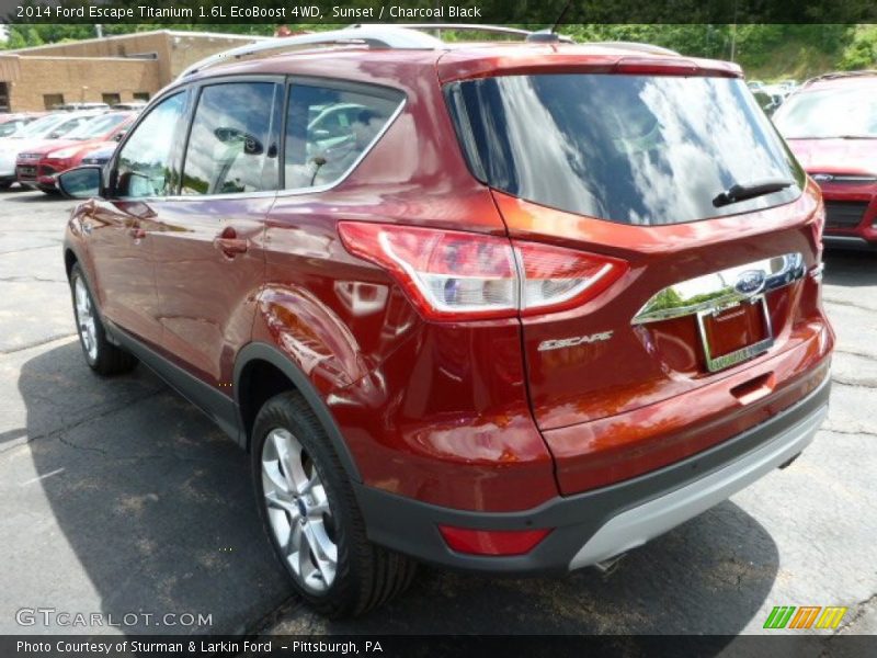 Sunset / Charcoal Black 2014 Ford Escape Titanium 1.6L EcoBoost 4WD