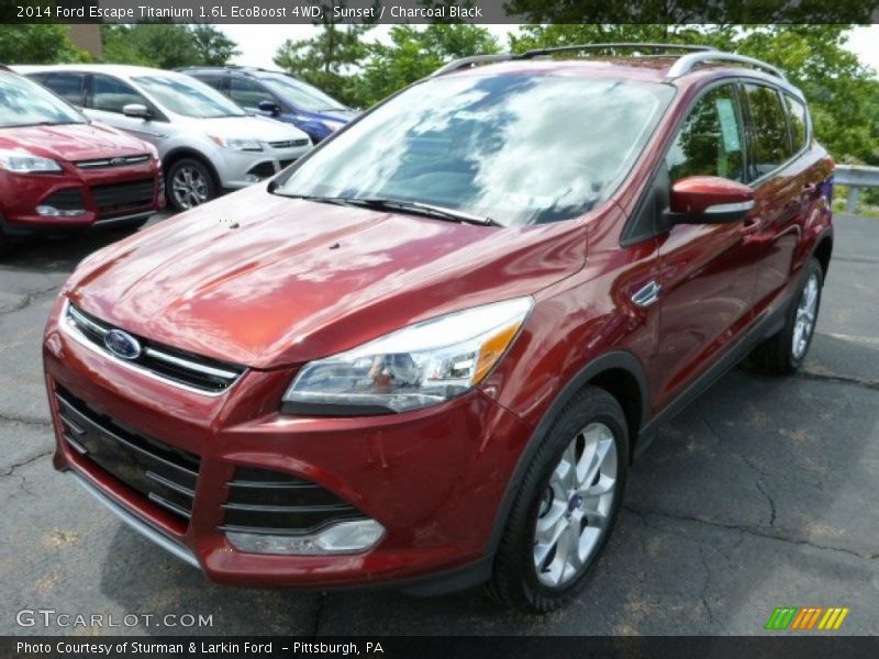 Sunset / Charcoal Black 2014 Ford Escape Titanium 1.6L EcoBoost 4WD