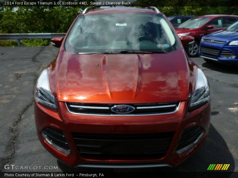 Sunset / Charcoal Black 2014 Ford Escape Titanium 1.6L EcoBoost 4WD