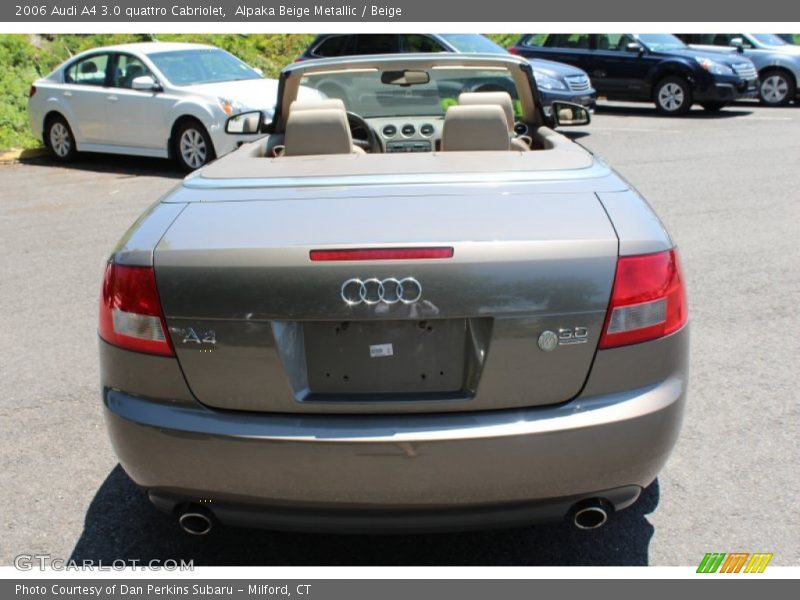 Alpaka Beige Metallic / Beige 2006 Audi A4 3.0 quattro Cabriolet