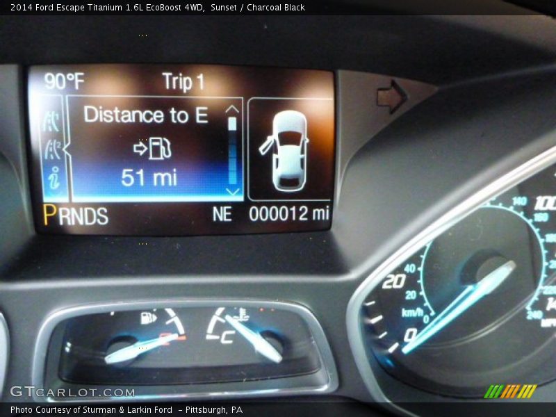 Sunset / Charcoal Black 2014 Ford Escape Titanium 1.6L EcoBoost 4WD