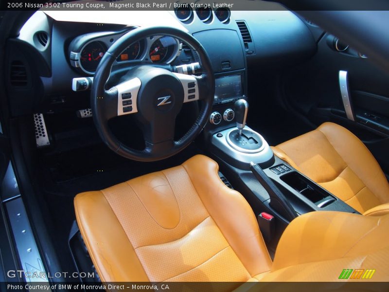 Magnetic Black Pearl / Burnt Orange Leather 2006 Nissan 350Z Touring Coupe