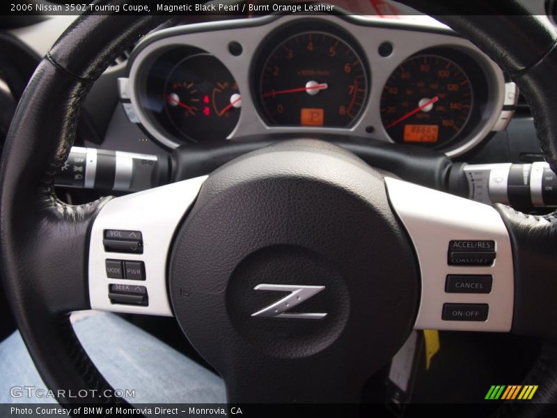 Magnetic Black Pearl / Burnt Orange Leather 2006 Nissan 350Z Touring Coupe