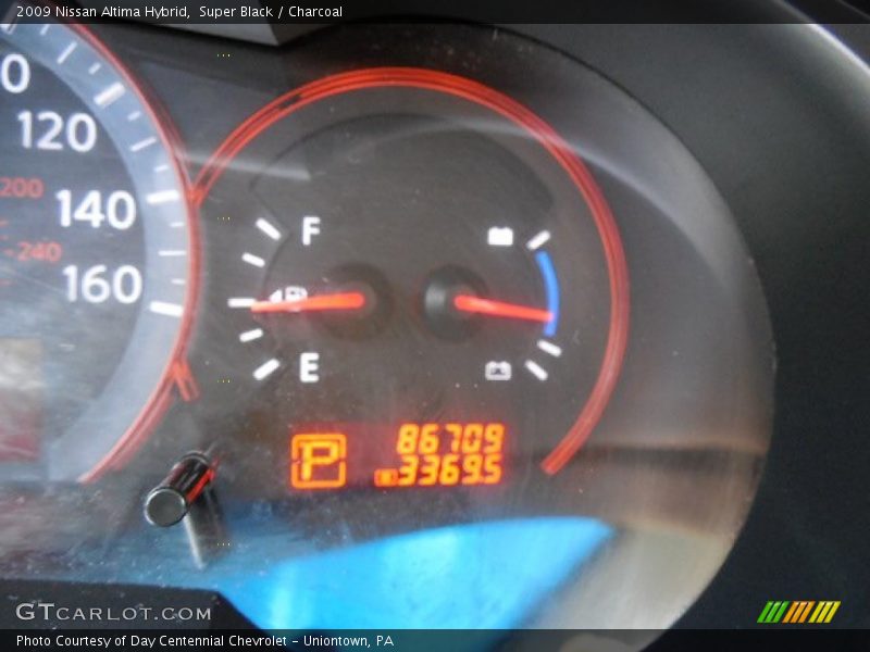 Super Black / Charcoal 2009 Nissan Altima Hybrid