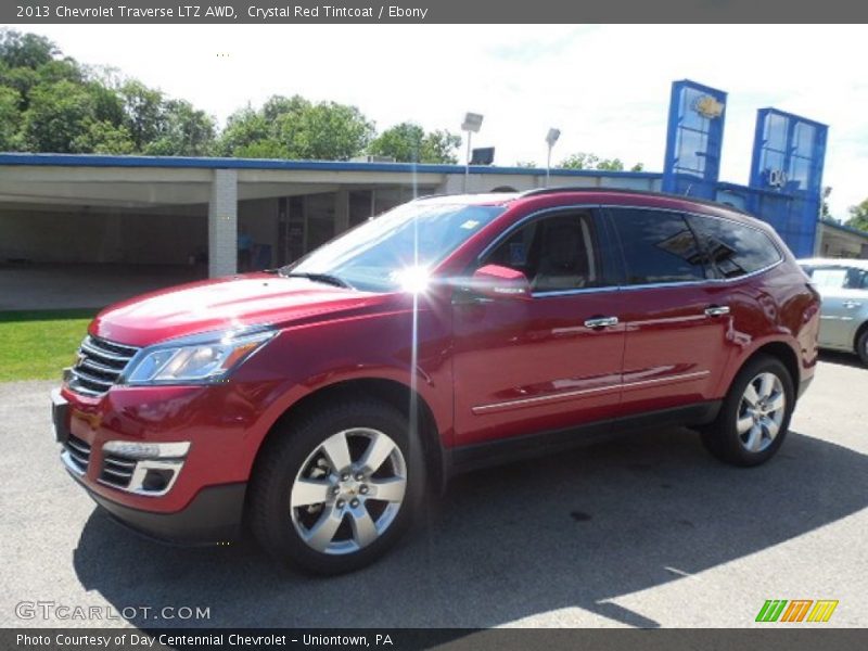 Crystal Red Tintcoat / Ebony 2013 Chevrolet Traverse LTZ AWD