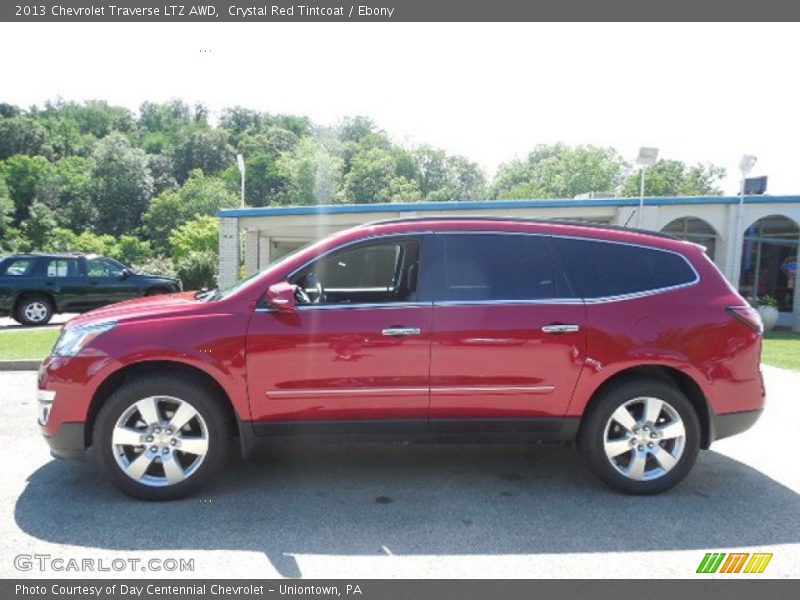 Crystal Red Tintcoat / Ebony 2013 Chevrolet Traverse LTZ AWD